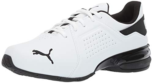 PUMA Mens Viz Runner Cross Trainer, PUMA Mens white-PUMA Mens black, 10