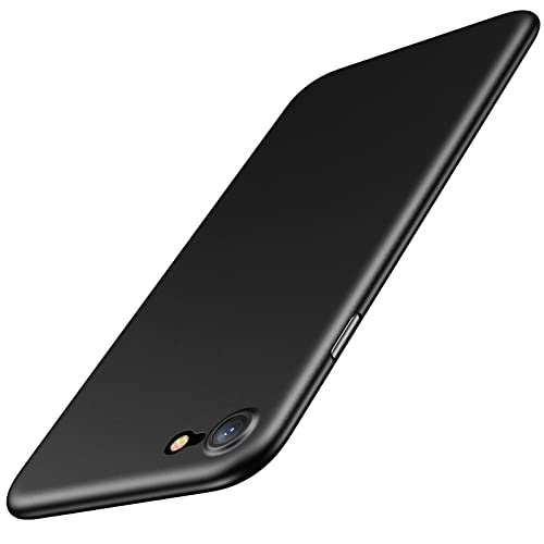 JETech Ultra Slim (0.35mm Thin) Case for iPhone SE 3/2 (2022/2020 Model) iPhone 8/7 4.7-Inch, Camera Lens Cover Full Protection, Lightweight Matte Finish PP Hard Minimalist Case (Black)