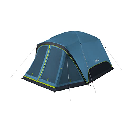 Coleman Skydome Camping Tent with Dark Room Technology, 6 Person with Screen Room