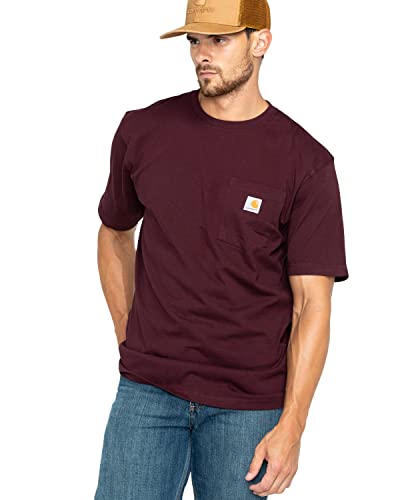 CarharttmensLoose Fit Heavyweight Short-Sleeve Pocket T-ShirtPortX-Large Tall