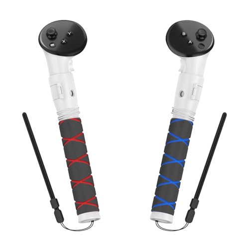 OURVR Beat Saber Handle Compatible with Meta Quest 3, Controller Extenders for Supernatural, Gorilla Tag Long Arms(Not fit charging dock)