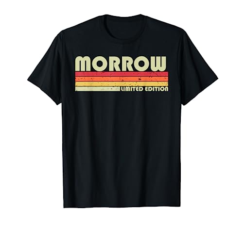 MORROW Surname Funny Retro Vintage 80s 90s Birthday Reunion T-Shirt