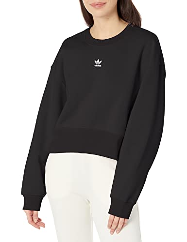 adidas Originals Women's Adicolor Essentials Crew Sweatshirt, Black, Large