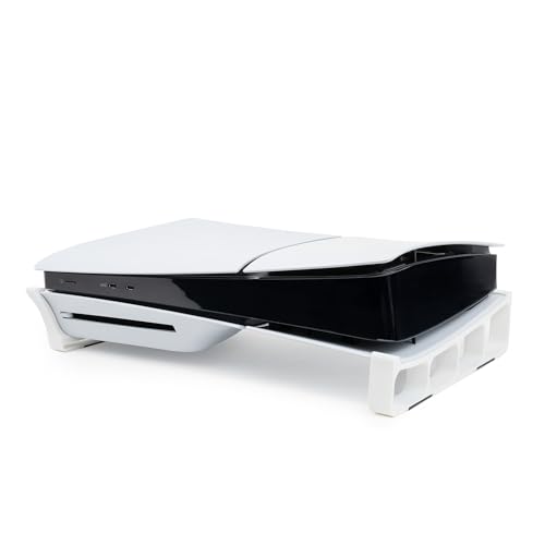 Glistco Skates - Horizontal Stand Compatible with PS5 Slim (Disc, White)