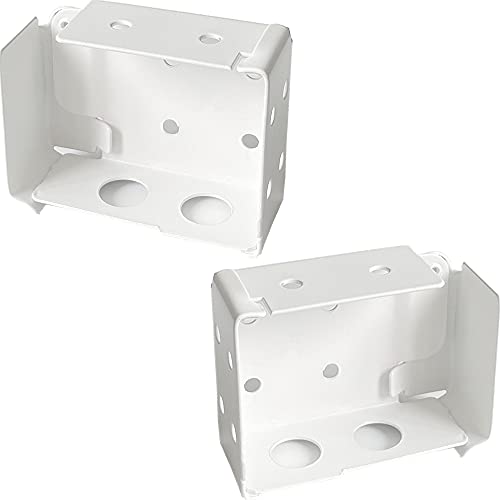 Cutelec 2pcs Box Mounting Bracket for Low Profile Blinds 2inch White Color Window Blinds Headrail Holder Bracket