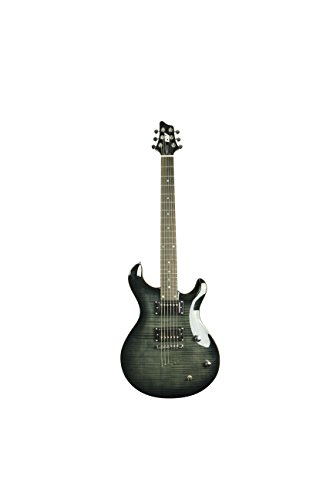 IYV 6 String IP-350 TBK PRS Solid-Body Electric Guitar, Trans Black