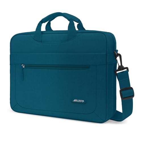 MOSISO Laptop Shoulder Messenger Bag Compatible with 17-17.3 inch Dell XPS/HP Pavilion/Ideapad/Acer/Alienware/HP Omen with Adjustable Depth at Bottom, Deep Teal