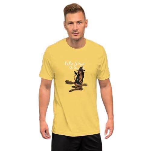 SHAVA CO Halloween/Unisex t-Shirt/I'll Put a Spell On You-Black Witch Yellow L