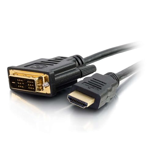 Legrand - C2G DVI to HDMI Cable, DVI-D Male to HDMI Male, Black HDMI Adapter Cable, 2 Meter (6.56 Feet) Bi-Directional Adapter Cable, 1 Count, C2G 42516