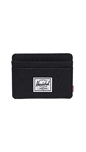 Herschel mens Charlie Rfid Card Case Wallet, black, One Size US