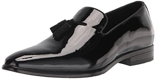 Stacy Adams Men's Phoenix Tassel Slip On Loafer, Black Patent, 10