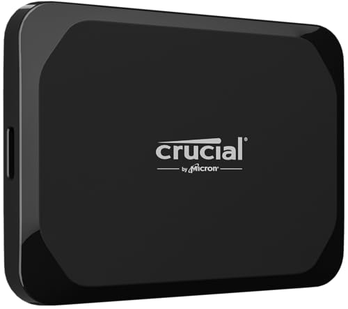 Crucial X9 1TB Portable SSD - Up to 1050MB/s Read - PC and Mac, Lightweight and Small with 3-Month Mylio Photos+ Offer - USB 3.2 External Solid State Drive - CT1000X9SSD902