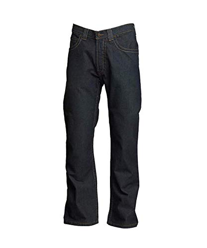 LAPCO FR Modern Jeans for Men, Flame Retardant Work Pants, Relaxed Fit, Low-Rise, Bootcut, Washed Denim, P-INDM30