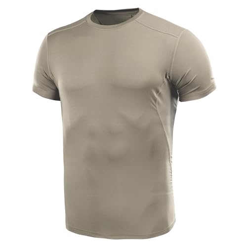 M-Tac Tactical Short Sleeve T-Shirt - Army Military Ultra Vent Men's Athletic Workout Gym Training T Shirt (Large, Coyote Brown)