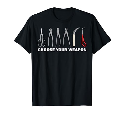 Funny Bonsai Gardening Tools Design For Men Women Pruning T-Shirt