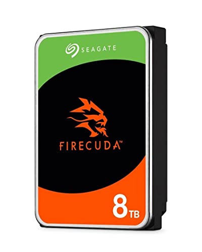 Seagate FireCuda HDD 8TB Internal Hard Drive HDD - 3.5 Inch CMR SATA 6Gb/s 7200RPM 256MB Cache 300TB/year with Rescue Services (ST8000DX001)