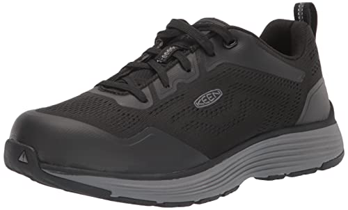 KEEN Utility Men's Sparta 2 Low Height Soft Toe ESD Industrial Work Shoes, Steel Grey/Black, 9 Wide