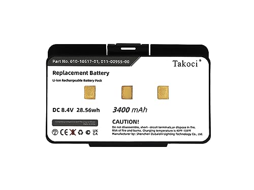 Gikysuiz 3400mAh Replacement Battery for Garmin GPSMAP 276 296 376 378 396 478 495 496 GPS Devices,fits Part Number 010-10517-02 Garmin Lithium-Ion Replacement Battery