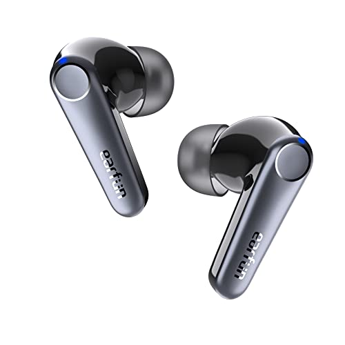 EarFun Air Pro 3 Noise Cancelling Earbuds, Qualcomm aptX Adaptive Sound, 6 Mics CVC 8.0 ENC, Bluetooth 5.3 Earbuds, Multipoint Connection, 45H Playtime, App Customize EQ, Wireless Charging