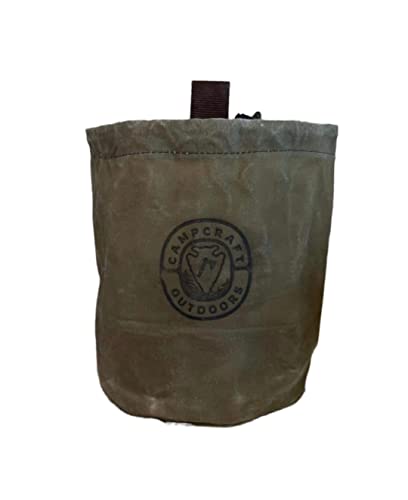 4QT Bushcraft Cookware Bag | Waxed Canvas Bush Pot Bag | Camp Kettle Bag | Outdoor Cooking Kit | Coffee Pot Bag | Foragers Belt Bag (2QT Bushpot Bag)