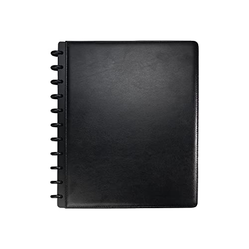 Arc Customizable Leather Notebook System, 8.5 x 11, Black