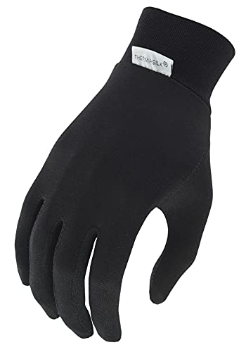 Terramar Kid's Thermasilk Ultra thin Performance Liner Gloves, Black, Medium/6