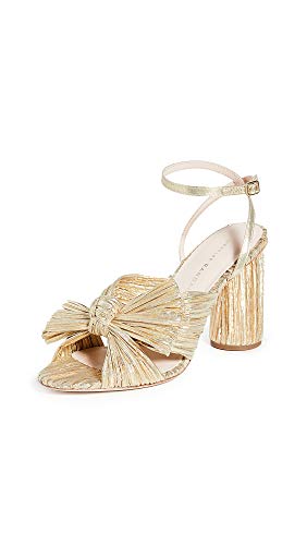 Loeffler Randall Women's Camellia-pla Heeled Sandal, Gold, 9