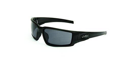 Honeywell Uvex by Hypershock Safety Glasses, Black Frame with Gray Lens & HydroShield Anti-Fog Coating (S2941HS)