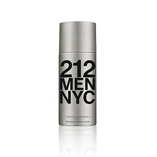 Carolina Herrera 212 Nyc Men Fragrance For Men - Quick-Drying Spray - 24-Hour Protection Against Body Odor - Fresh, Masculine Scent - Green Freshness And Warmth Of Spices - Deodorant Spray - 5 Oz