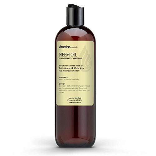 Aromine Neem Oil for Skin, Hair care and Neem Oil for Plants (4oz)