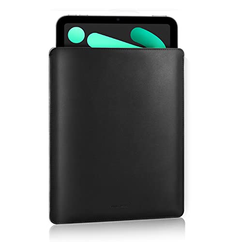 MoKo 7-8 Inch Tablet Sleeve, PU Leather Briefcase Slim Stylish Case Pouch Fit with iPad Mini (6th Gen) 8.3' 2021, iPad Mini 5/4/3/2/1, Galaxy Tab S2 8.0, Tab A 8.0, ZenPad Z8s 7.9, Black