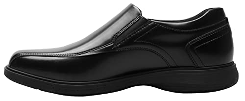 Nunn Bush Men's PRO Bicycle Toe Slip-On with KORE Slip Resistant Comfort Technology Loafer, Black, 10.5 Wide