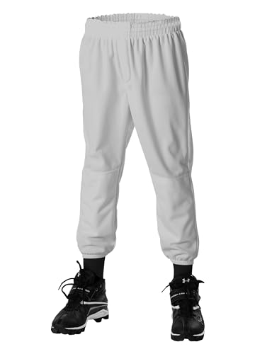 Alleson Athletic boys Youth Pull on baseball pants, Grey, XX-Small US
