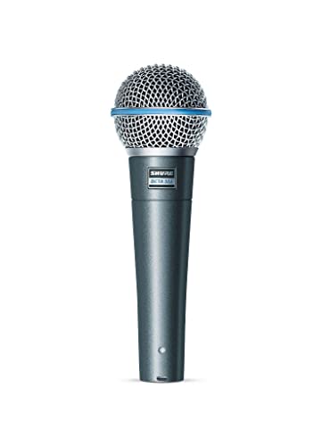 Shure BETA 58A Vocal Microphone - Single Element Supercardioid Dynamic Mic for Stage and Studio, Includes A25D Adjustable Stand Adapter, 5/8” to 3/8” (Euro) Thread Adapter and Storage Bag