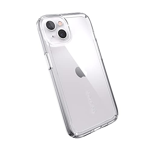 Speck IPhone 13 Clear Case - Drop Protection, Scratch Resistant IPhone 13 Case with Anti-Yellowing & Anti-Fade Slim, Dual Layer Design for 6.1 Inch Phones - Wireless Charging Compatible - GemShell