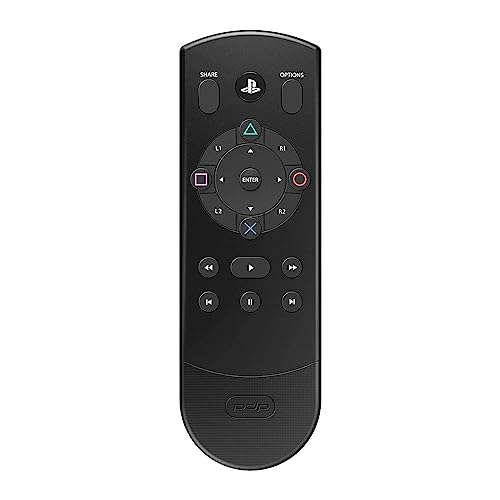 PDP Universal PS5/PS4 Media Remote Control, Playstation Gaming Remote Compatible with Sony Playstation 5 and Playstation 4, Bluetooth Detection for up to 4 Devices, TV Power/Input/Volume Controls