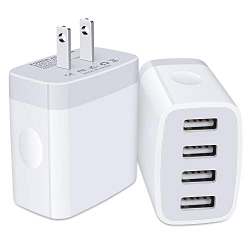 USB Wall Charger Plug,2-Pack Charger Block Charging Cube Fast Charging Box Multi Plug Outlet Power Adapter Charger for iPhone 15 14 13 12 11 Pro Max SE XR XS X 8 7 6,iPad,Samsung Galaxy,Google Pixel