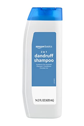 Amazon Basics 2-in-1 Dandruff Shampoo & Conditioner, Gentle and pH Balanced, 14.2 Fl Oz (Pack of 1) (Previously Solimo)