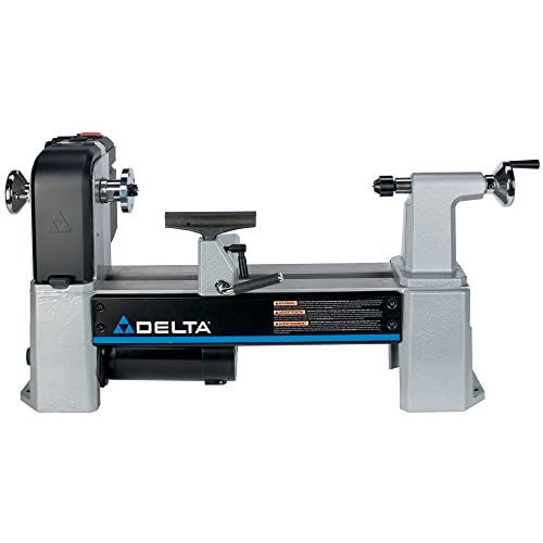 Delta Industrial 46-460 12-1/2-inch Variable-Speed MIDI Lathe, Gray