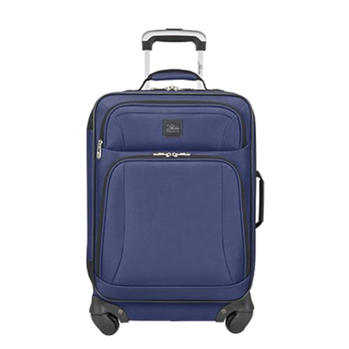 Skyway Epic Softside Carry-On Luggage - Lightweight Suitcase with Wheels for Travel | TSA Approved Carry-On Bag | Spinner Suitcase | Carry-On Luggage with Telescoping Handle, 20 inch, Surf Blue