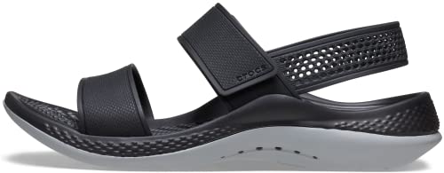 Crocs LiteRide 360 Sandals for Women, Black/Light Grey, Numeric_10