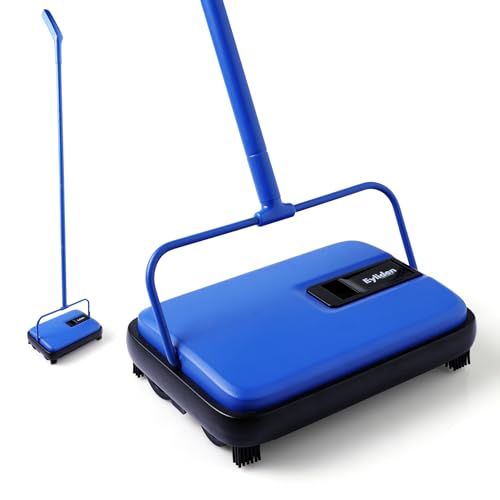 Eyliden Carpet Sweeper, Mini Size Lightweight Hand Push Carpet Sweepers - No Noise, Non-Electric - Easy Manual Sweeping, Automatic Compact Broom Only for Carpet Cleaning