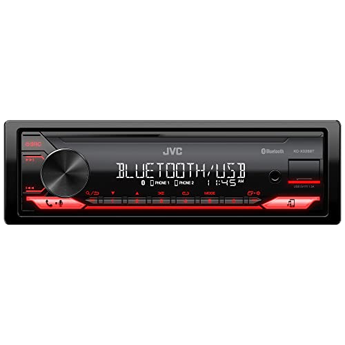 JVC KD-XD28BT Bluetooth Car Stereo w/USB Port – AM/FM Radio, MP3 Player, High Contrast LCD, 50 Watts, Detachable Face Plate – Single DIN – 13-Band EQ