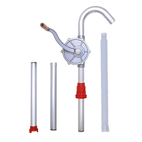 LYCARESUN 15 to 55 Gallon Drum Pump, Aluminum Barrel Pump Hand Liquid Transfer, Hand Siphon Barrel Pump, Hand Drum Pump for Diesel, Kerosene, Hydraulic Fluid