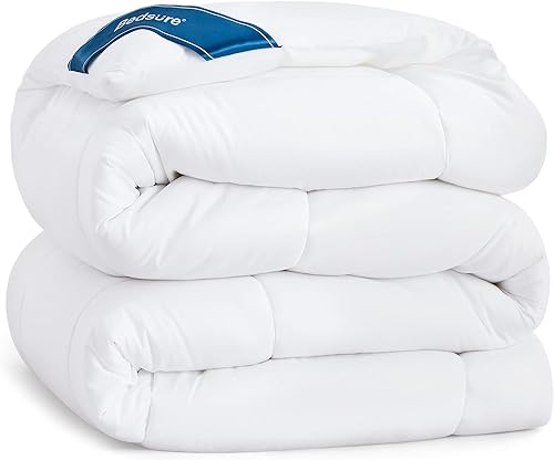 Bedsure King Comforter Duvet Insert - Down Alternative White Comforter King Size, Quilted All Season Duvet Insert King Size with Corner Tabs