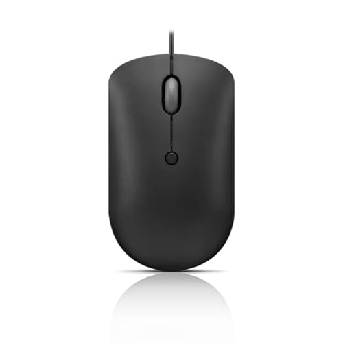 Lenovo 400 USB-C Compact Wired Mouse – Pocket Friendly Portable Mouse for Notebook or Large Computer Monitor, Black