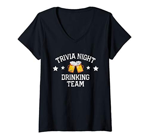 Womens Trivia Night Drinking Team Quiz Game Matching Group V-Neck T-Shirt