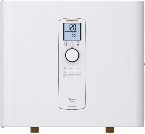 Stiebel Eltron Tankless Water Heater – Tempra 24 Plus – Electric, On Demand Hot Water, Eco, White, 20.2