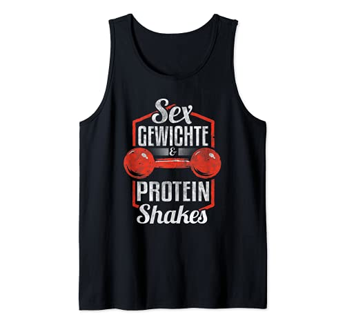 Fitness Strength Training Bodybuilding Sex Weights Protein Shake Tank Top