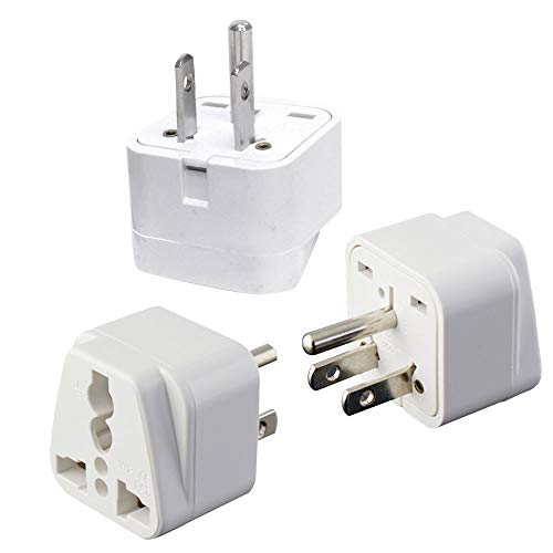 Travel Plug Adapter (Type B),Vsanstar Universal Travel Adapter for USA,Japan,Canada,Philippines - 3 Pack [Grounded & Universal]